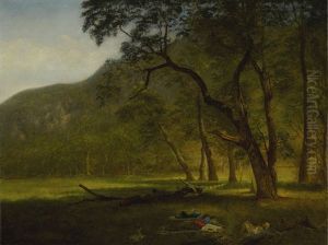 Hetch-hetchy Valley, California Campground (in The Green Woods) by Albert Bierstadt