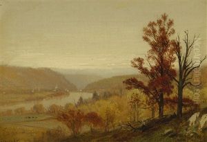 River Valley Landscape by Albert Bierstadt