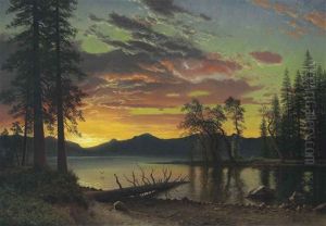 Twilight, Lake Tahoe by Albert Bierstadt