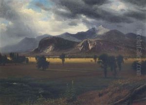 Storm Over Conway Meadow, New Hampshire by Albert Bierstadt