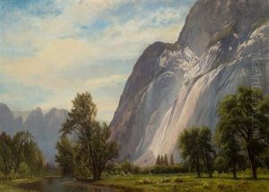 Yosemite Valley Looking Toward Cathedral Rocks by Albert Bierstadt