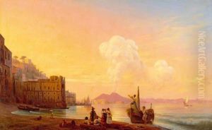 Naples With A Poet Amongst Fishermen by Ivan Konstantinovich Aivazovsky