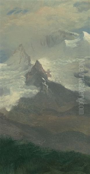 Cloud Study With Mountain Peaks - view 1