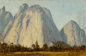 Cathedral Rocks - Yosemite Valley by Albert Bierstadt