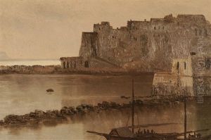 Castel Nuovo, Naples, Italy by Albert Bierstadt