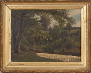 A Forest Stream by Albert Bierstadt
