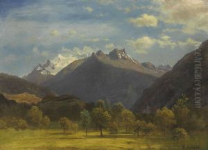 The Alps From Visp by Albert Bierstadt