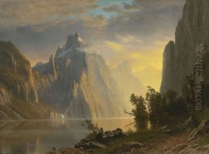 Lake In The Sierra Nevada by Albert Bierstadt