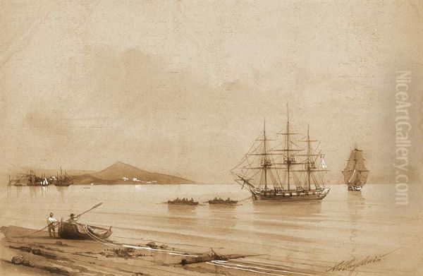 Tallships At Seashore - view 1