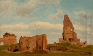 Ruins-campagna Of Rome by Albert Bierstadt