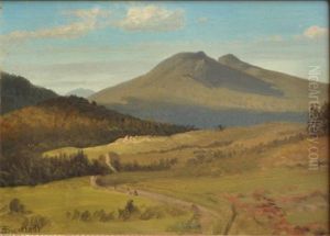 Mountain Landscape With Two Figures by Albert Bierstadt