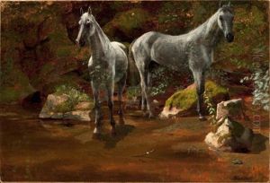 Wild Horses (study) by Albert Bierstadt