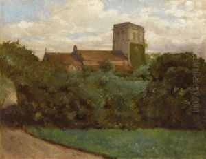 Tottenham Church, London by Albert Bierstadt