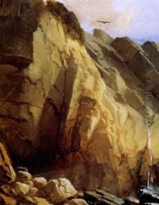 Soaring Over The Falls by Albert Bierstadt