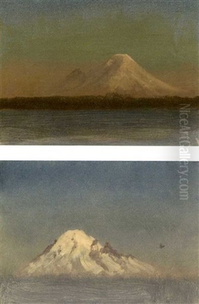 Snow-capped Mountain At Twilight (+ Snow-capped Mountain; Pair) - view 1