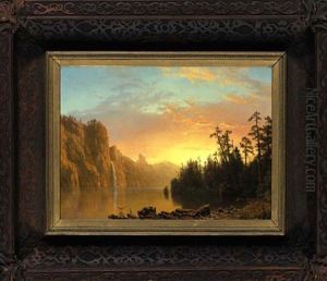 Sunset In California (california Scenery, Sunset View) by Albert Bierstadt
