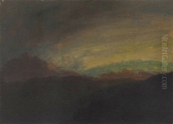 Mountain In Sunset Glow - view 1