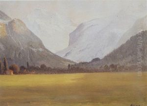 Snow Capped Mountains by Albert Bierstadt