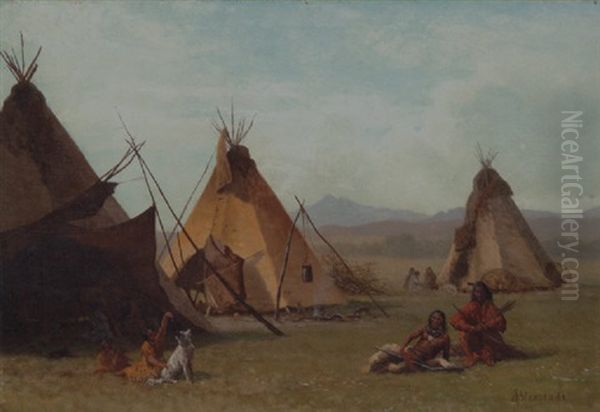 A Sioux Camp Near Laramie Peak - view 1