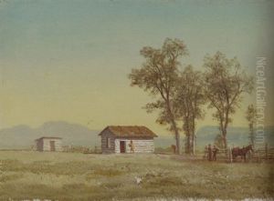 Homestead In The Rocky Mountains by Albert Bierstadt