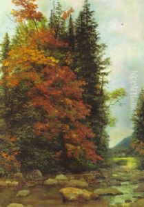 Forest Interior by Albert Bierstadt