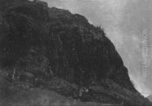 Ruins And Tufa Formation, Rome by Albert Bierstadt