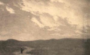Panoramic Landscape With Peasant Figure Panoramic Landscape With Peasant Figure