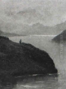 Western Lake Scene by Albert Bierstadt