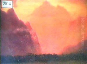 Mountain Sunset by Albert Bierstadt
