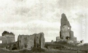 Ruins In The Roman Campagna by Albert Bierstadt