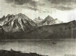 A Western Mountain Lake by Albert Bierstadt