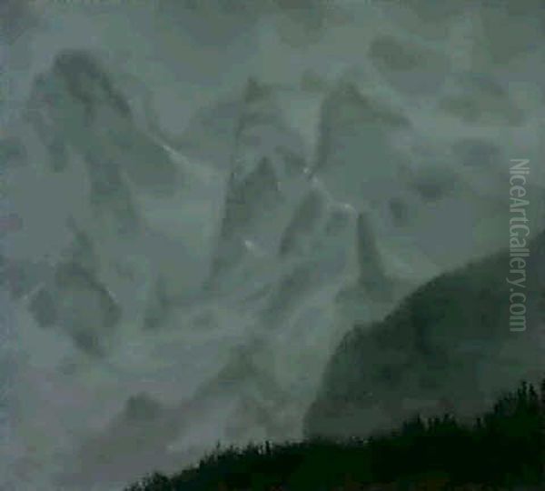 Snowcapped Mountain Landscape - view 1