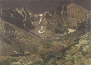 Landscape With Distant Mountains by Albert Bierstadt