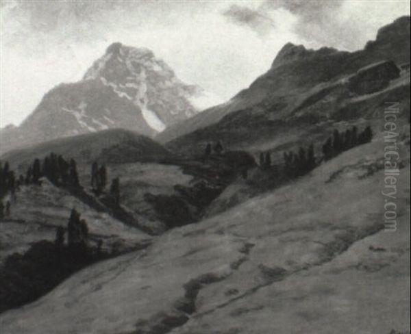 Mountain Landscape (arapahoe Peak, Colorado?) - view 1