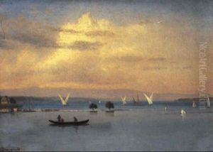 Italian Lake by Albert Bierstadt