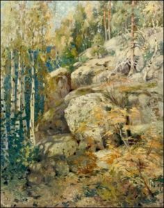 Metsanrinne by Helmi Ahlman Biese