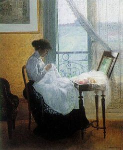 Sewing By A Window