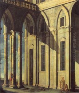 Paesaggio Con Architetture E Figure by Vittorio Maria Bigari