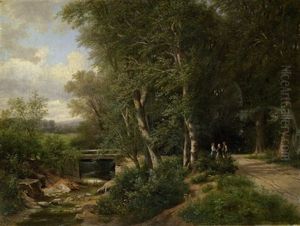 Waldlandschaft by E. Bigeard