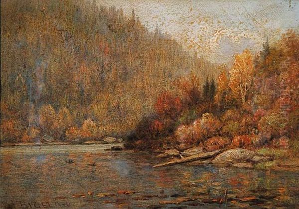 Untitled - Face River (+ Untitled - Village In Fall; 2 Works) - view 1