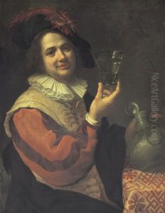 Giovane Ragazzo Con Brocca E Bicchiere In Mano. by Jan Van Bijlert