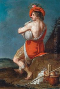 Ein Hirte, Den Dudelsack Spielend by Jan Van Bijlert