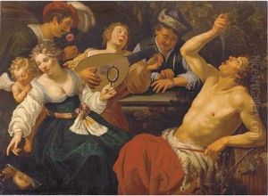 Allegorie Des Cinq Sens by Jan Van Bijlert