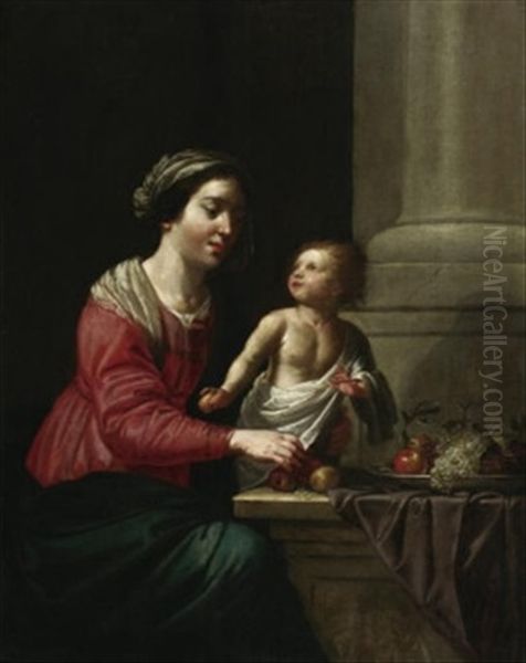 Madonna Mit Dem Christuskind Vor Einer Obstschale - view 1