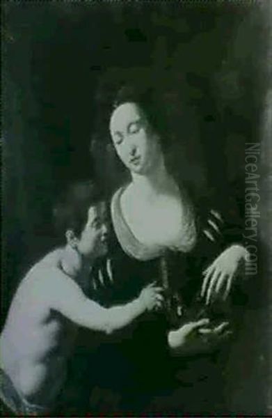 Jeune Garcon Jouant Avec Un Oiseau - view 1