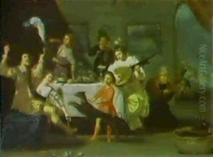 Figures At A Table In An Interior Figures At A Table In An Interior