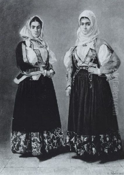 Two Women In Balkan Dress - view 1