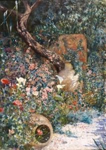 Jardin Con Flores by Gonzalo Bilbao Martinez