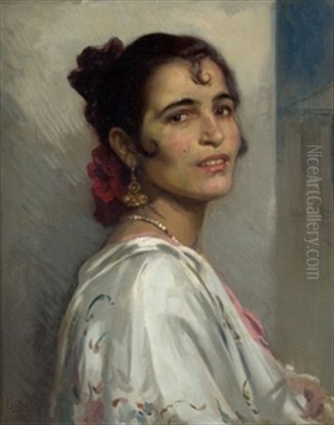 Gitana Con Manton Blanco - view 1