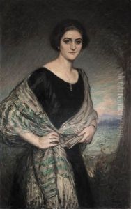 Retrato De Eulalia Torres, Hija Del Torero Bombita by Gonzalo Bilbao Martinez